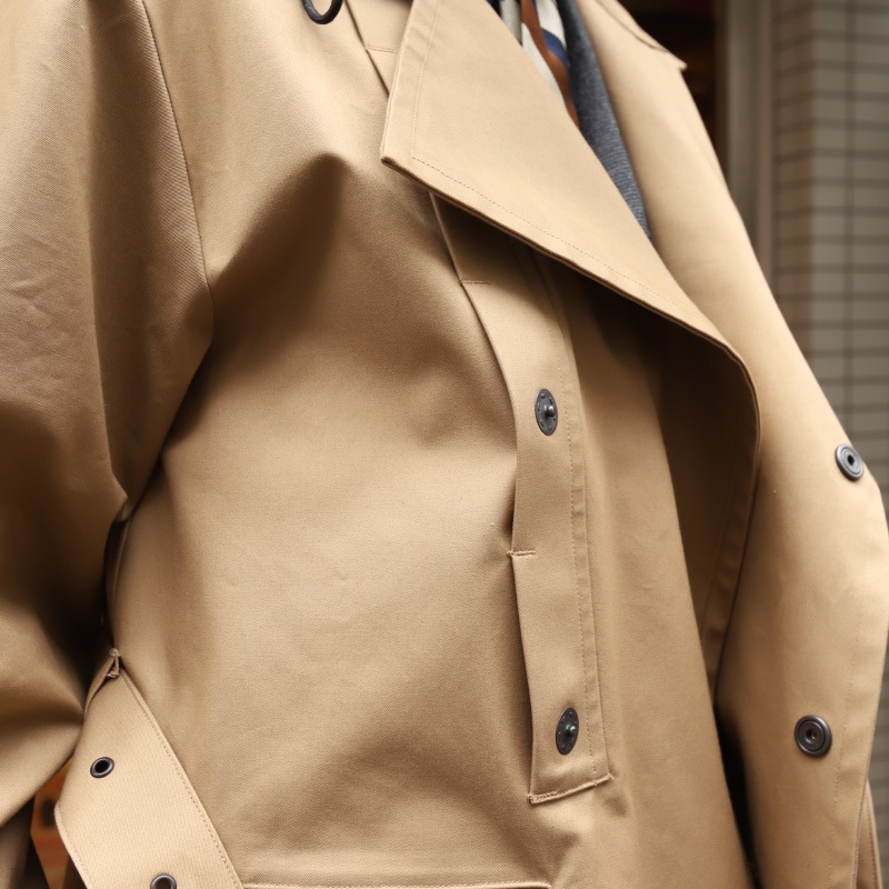 WORKERS/������� Moto Coat Beige Heavy Ventile