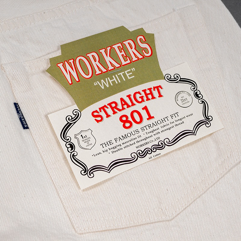 WORKERS/������� Lot 801 Straight Denim White �ۥ磻�ȥǥ˥�