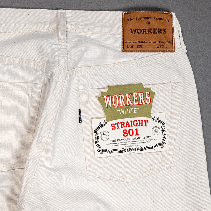 WORKERS/������� Lot 801 Straight Denim White �ۥ磻�ȥǥ˥�