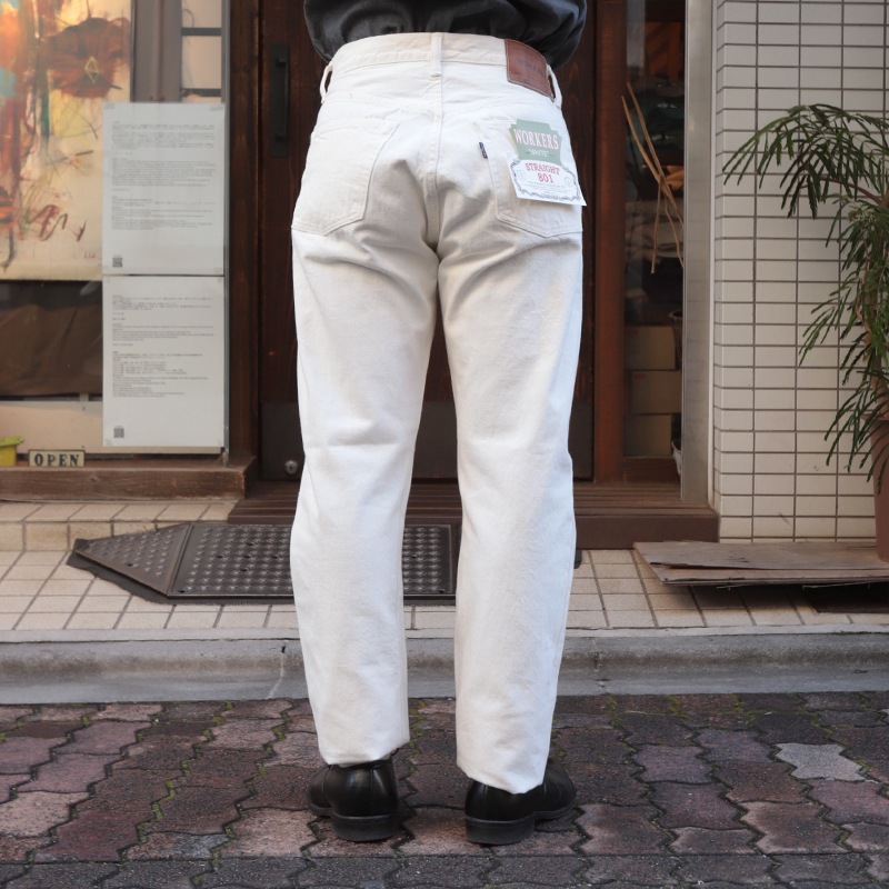 WORKERS/������� Lot 801 Straight Denim White �ۥ磻�ȥǥ˥�