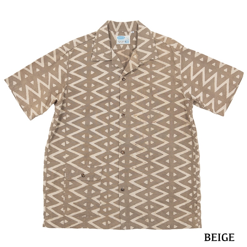 WORKRES Open Collar Shirt Print
