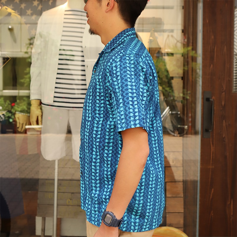 WORKRES Open Collar Shirt Print