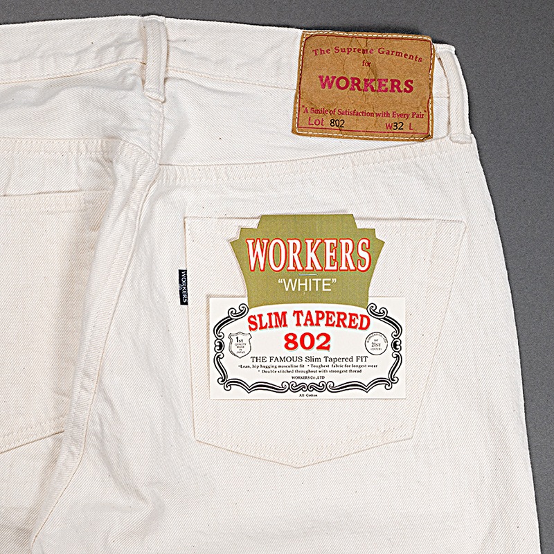 WORKERS/ Lot 802 Slim Tapered Denim White ۥ磻ȥǥ˥