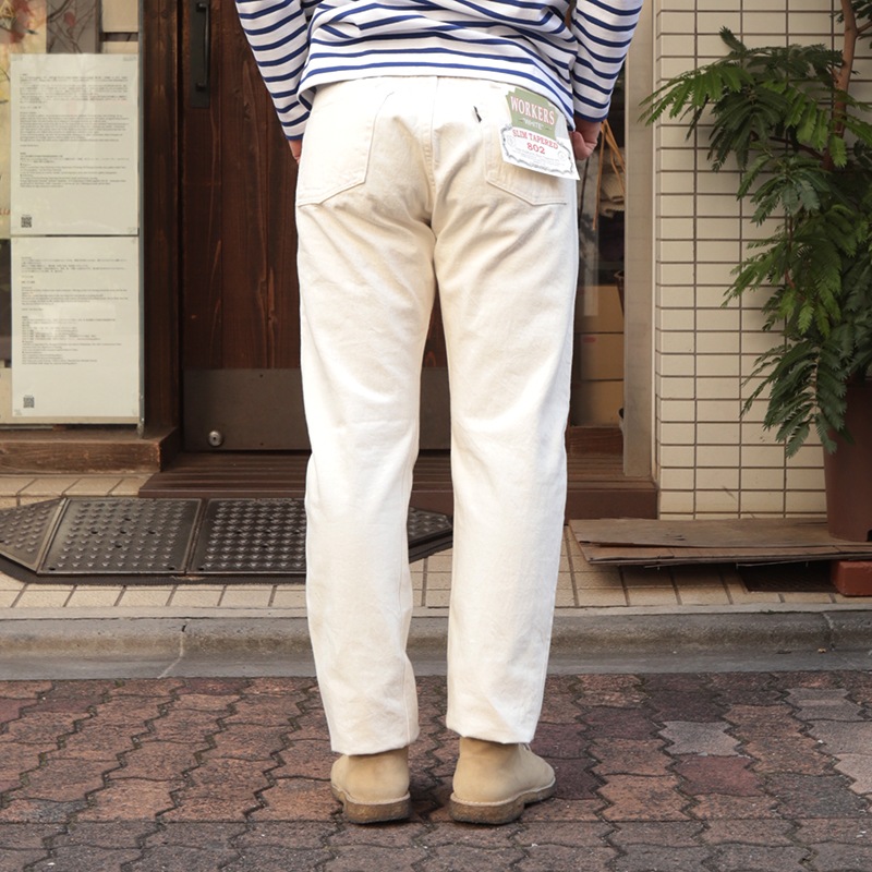 WORKERS/ Lot 802 Slim Tapered Denim White ۥ磻ȥǥ˥