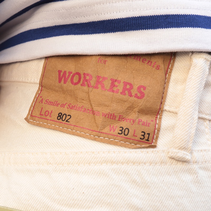 WORKERS/ Lot 802 Slim Tapered Denim White ۥ磻ȥǥ˥