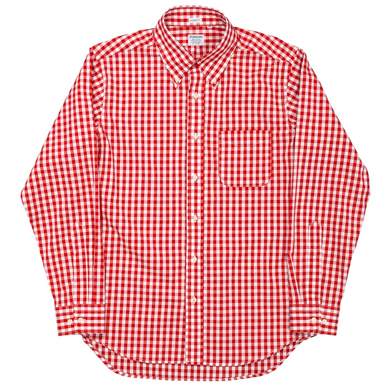 WORKERS/ Modified BD, Red Gingham Poplin