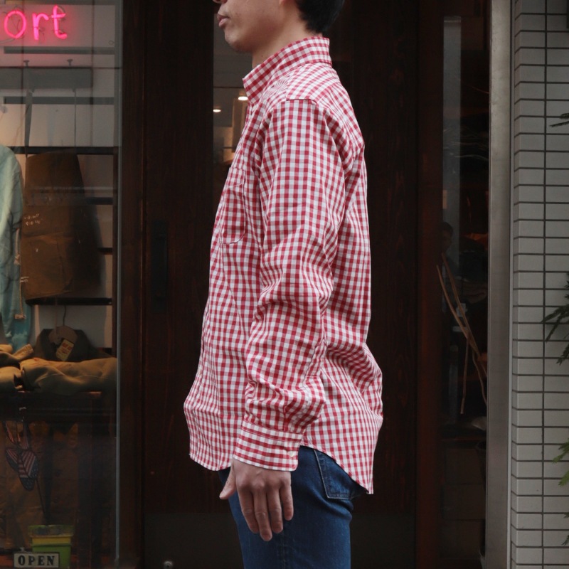 WORKERS/ Modified BD, Red Gingham Poplin