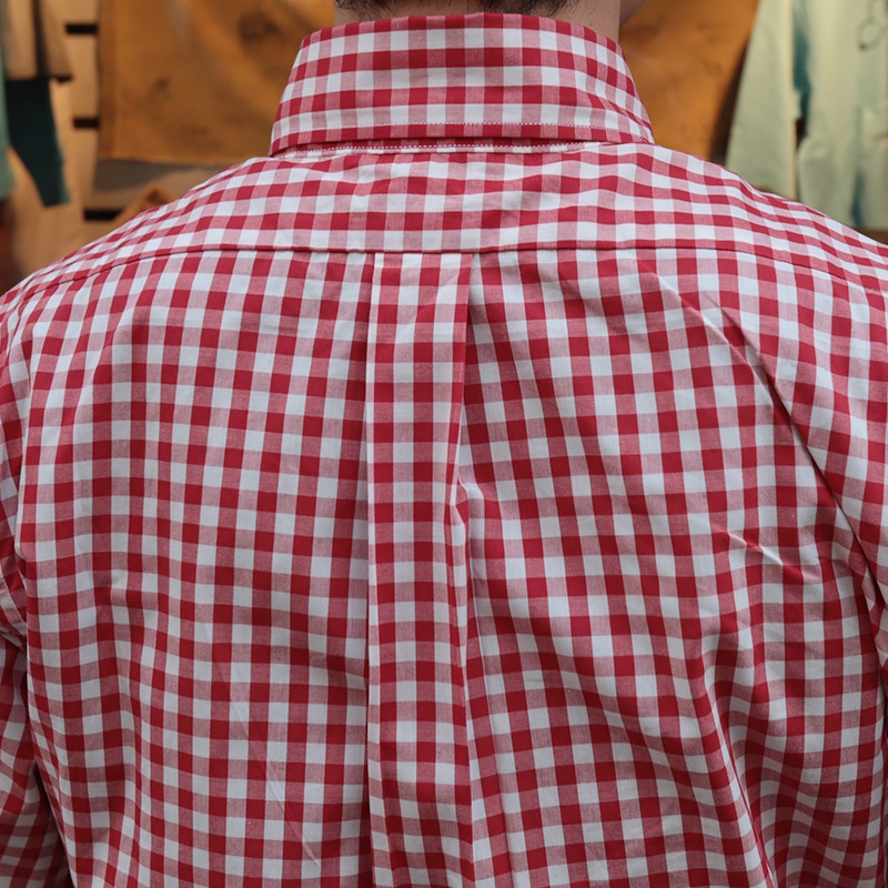 WORKERS/ Modified BD, Red Gingham Poplin