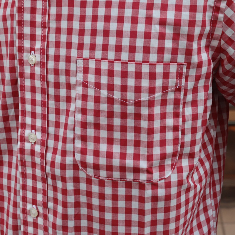 WORKERS/ Modified BD, Red Gingham Poplin