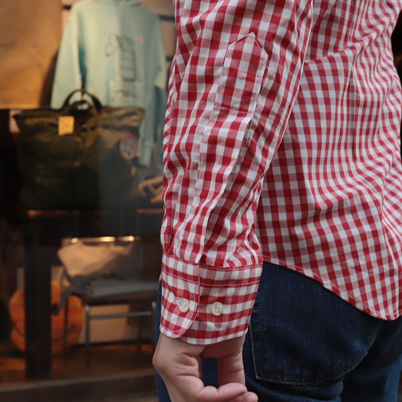 WORKERS/ Modified BD, Red Gingham Poplin