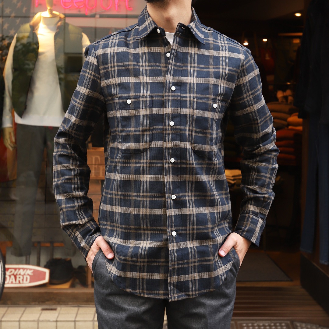 GITMAN VINTAGE/���åȥޥ������ơ��� Herringbone Check WORK SHIRTS
