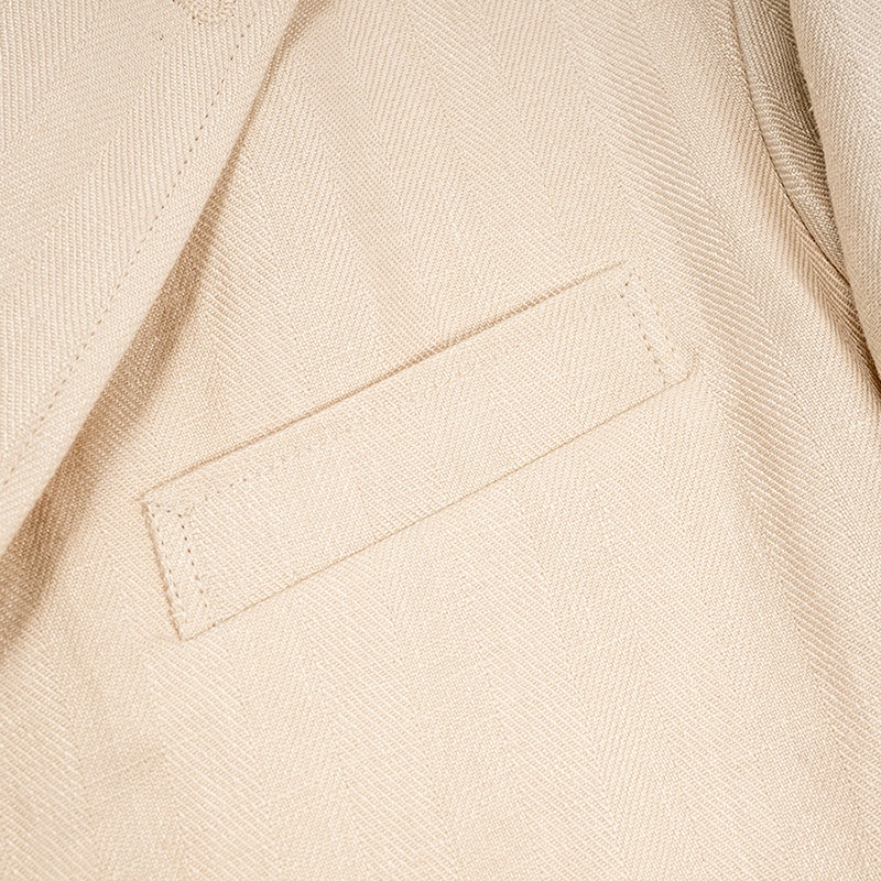 WOREKRS/  IVY BLAZER French Linen Herringbone, Ecru