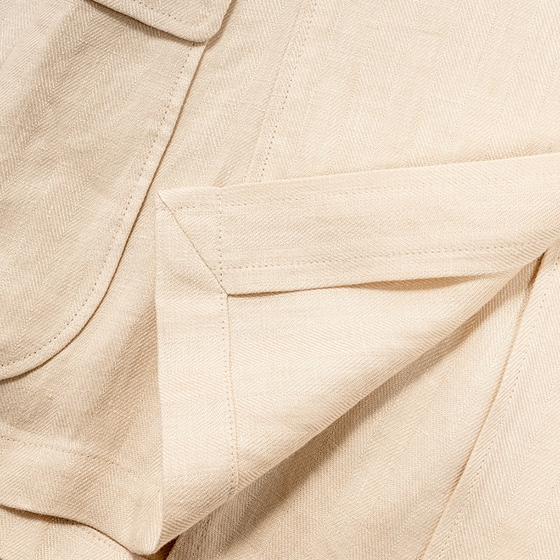 WOREKRS/  IVY BLAZER French Linen Herringbone, Ecru