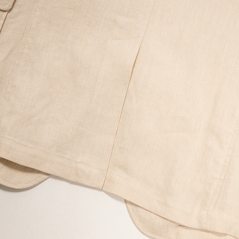 WOREKRS/  IVY BLAZER French Linen Herringbone, Ecru