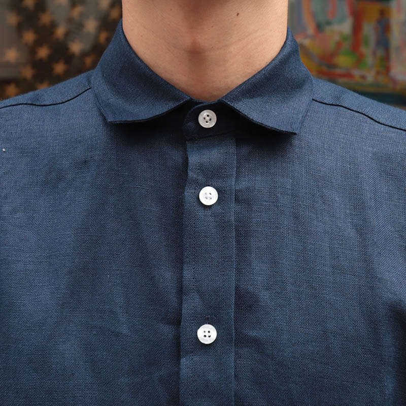 JamesMortimer Irish HeavyLinen RegularCollarShirts