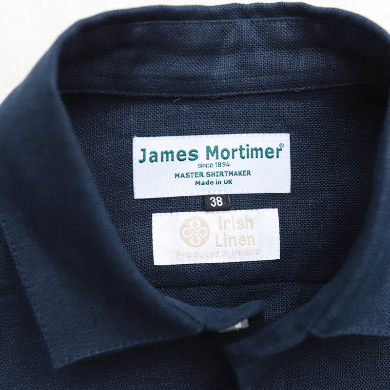 JamesMortimer Irish HeavyLinen RegularCollarShirts