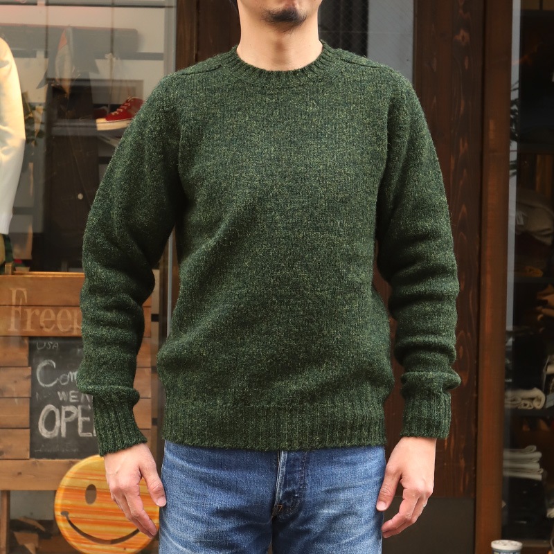 Jamieson's/ߥ CREW NECK SWETER ELBOW PATCH