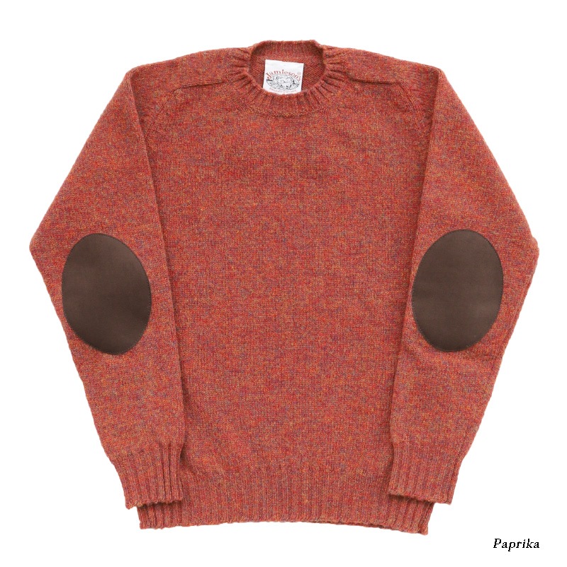 Jamieson's/ߥ CREW NECK SWETER ELBOW PATCH