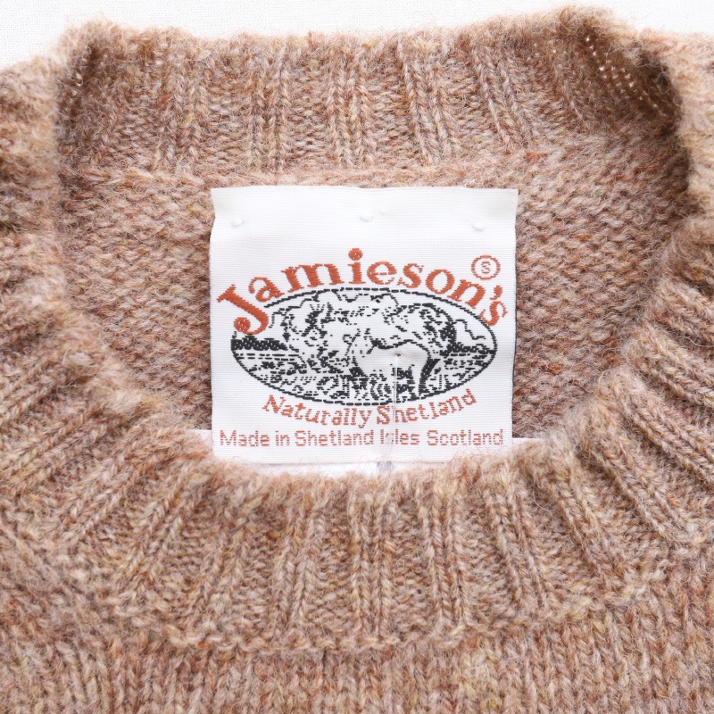 Jamieson's/ߥ CREW NECK SWETER ELBOW PATCH