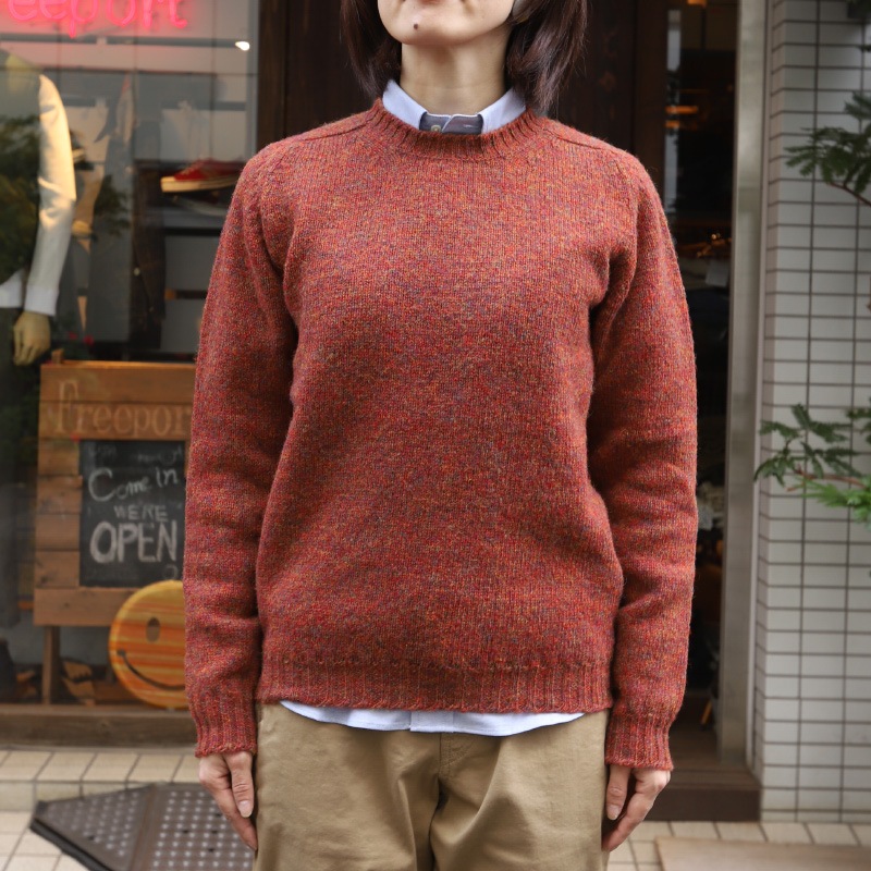 Jamieson's/ߥ CREW NECK SWETER ELBOW PATCH