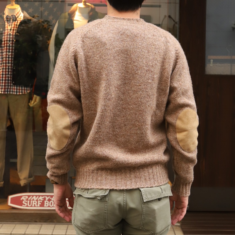 Jamieson's/ߥ CREW NECK SWETER ELBOW PATCH