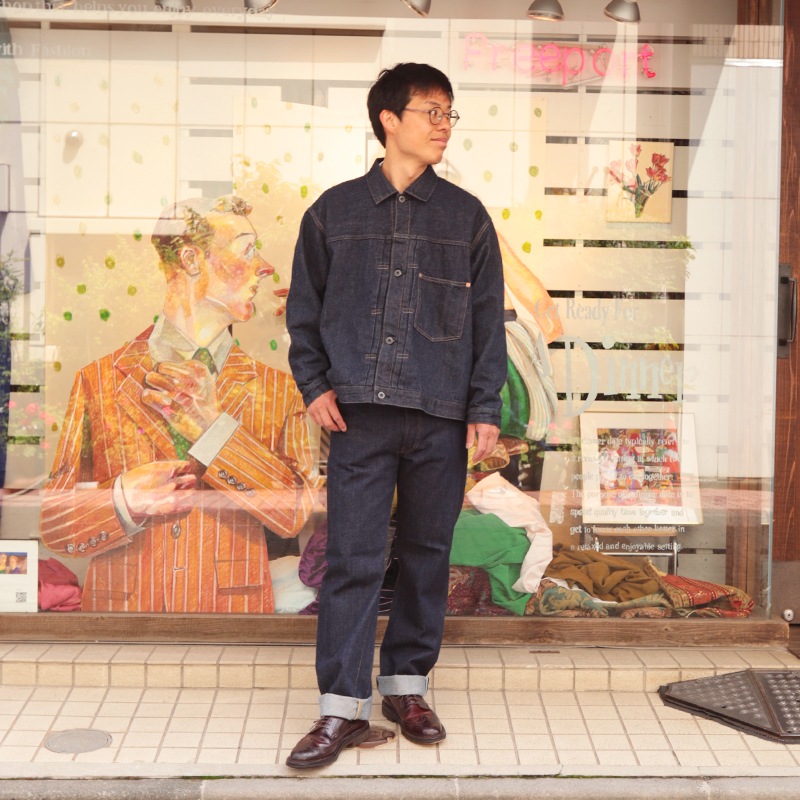 WORKERS/  SIZE46 Lot 806XH, Denim Jacket, Buckle TBack