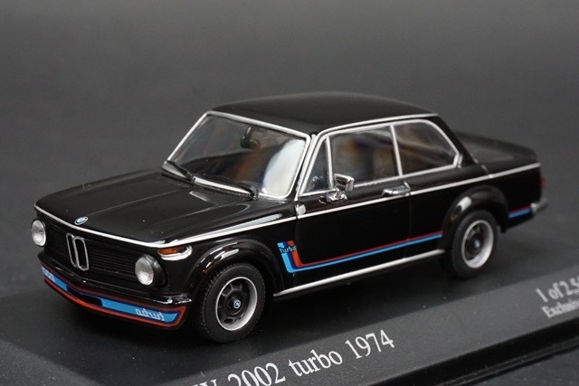 BMW 2002 Turbo ミニカー ブラック 1/43 1/43 ミニチャンプス 433022205 京商フェア BMW 2002 ターボ 1974