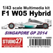 FD43030 27 1/43 F1 W05 Hybrid Singapore GP 2014 Multimedia Kit