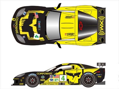 ニコル・ボーラス 4枚セット 取寄せCC2404 スタジオ27 1/24 シボレーコルベットC6R