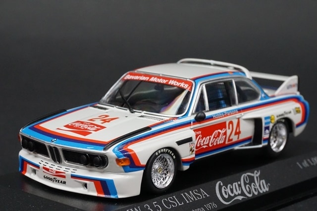 1/43  3.5 CSL IMSA ミニチャンプス BMW 3.5CSL IMSA ミニチャンプス1/43。 ○ MINICHAMPS「1⁄43 BMW 3.5