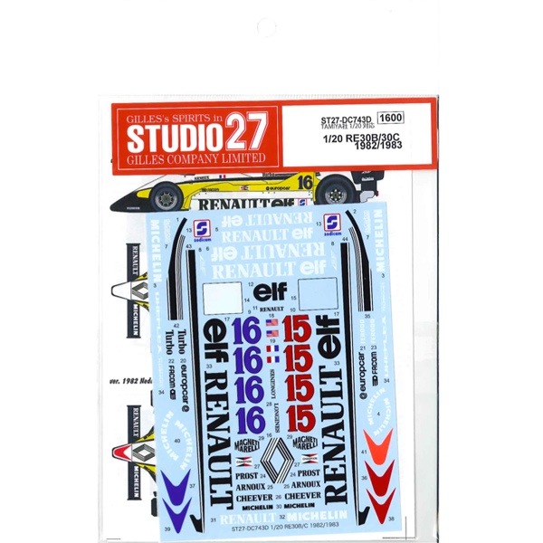 取寄せDC743D スタジオ27 1/20 ルノー RE30B/30C, Boost Gear