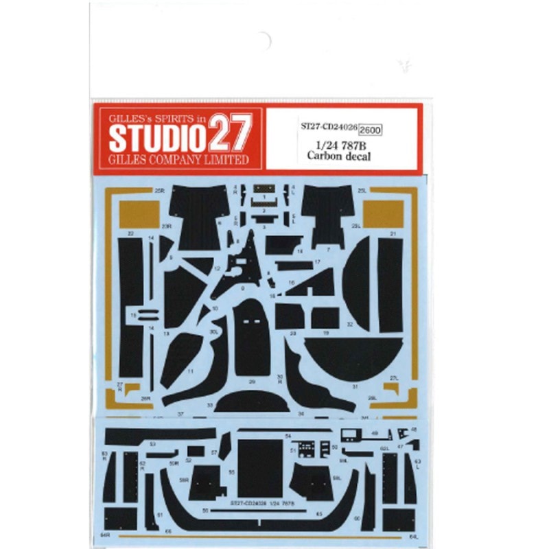 取寄せCD24026 スタジオ27 1/24 MAZDA 787B Carbon decal (T社対応