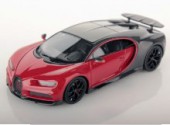��� LS490A LOOKSMART 1/43 �֥��åƥ� Bugatti Chiron Sport with Open Wing Grey Carbon / Italian Red