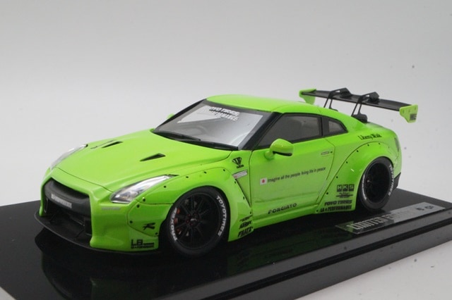 新品17B03-63 onemodel 1/43 日産 LB Work R35 GT Wing 蛍光グリーン