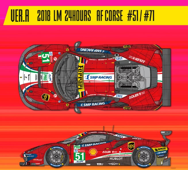 K681 Model Factory Hiro 1/24 ե顼 488GTE LM 24h AF륵 #51 #71 2018 