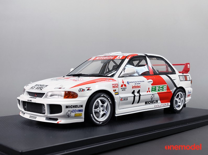 新品19B04-01 onemodel 1/18 三菱 EVO III Racing, Boost Gear