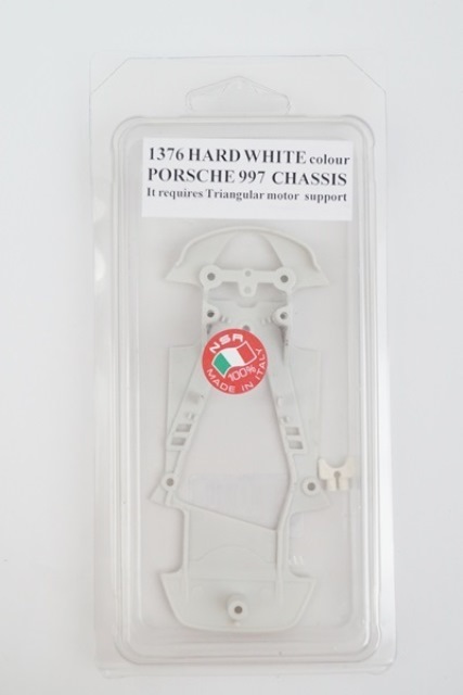1376 NSR  PORSCHE 997 HARD WHITE CHASSIS ONLY for anglew setup