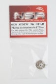 6434 NSR  3/32 SIDEW soft plastic Gear 34t Gold w/alu hub dia. 17.5mm