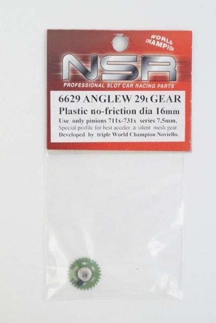 6629 NSR  3/32 ANGLEW soft plastic Gear 29t Pale Green w/alu hub dia. 16mm