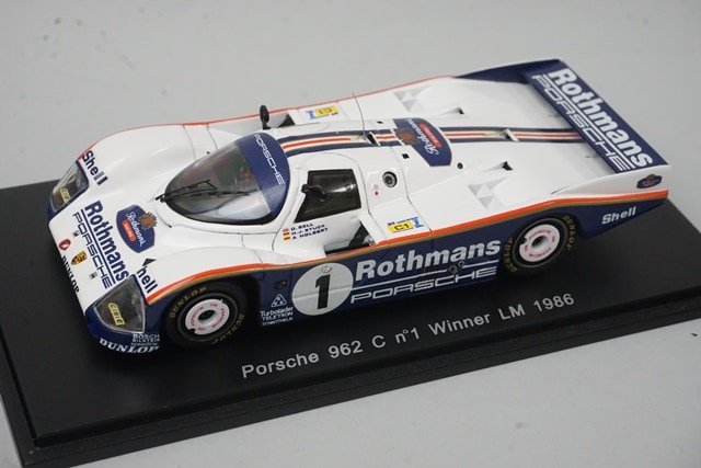 1/43 スパーク S0923 ポルシェ 962C ルマン 優勝 1986 #1 ロスマンズ