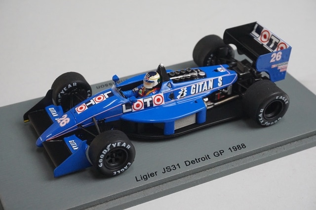 1/43 スパーク S3969 リジェ JS31 デトロイトGP 1988 #26 S.ヨハンソン