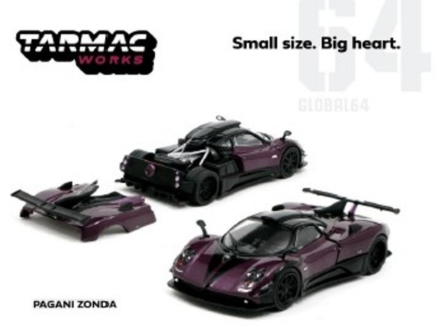 予約T64G-006-LH Tarmac Works 1/64 パガーニ Zonda Purple Metallic