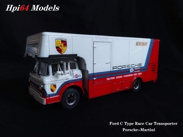 予約 Hpi64 1/64 フォード Cタイプ レーストラック トランスポーター