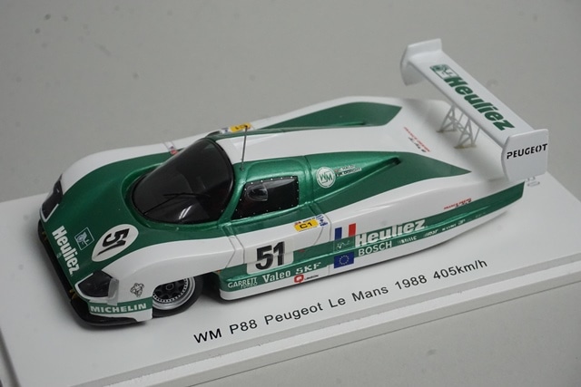 1/43 スパーク ROMU011 ロム特注 WM P88 プジョー ルマン 1988 405km/h