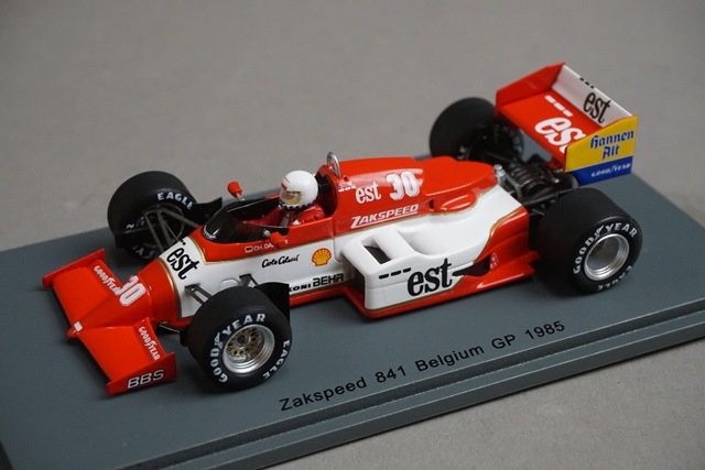 1/43 スパーク S1872 ザックスピード 841 ベルギーGP 1985 #30 C