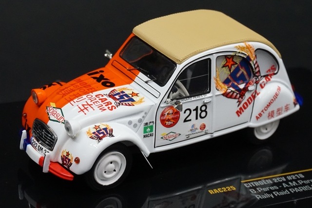 有名ブランド 玩具関連商品 シトロエン 2CV 10 パリ-北京ラリー No.218 Pere 43スケール  RAC225 <br><br>オススメ 送料無料