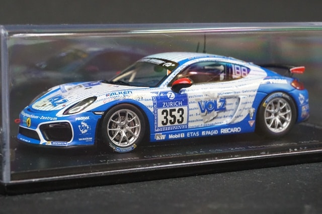 ポルシェ ケイマン GT4 1/43 特注 1/43 スパーク SG259 ポルシェ ケイマン GT4 CS ニュルブルク