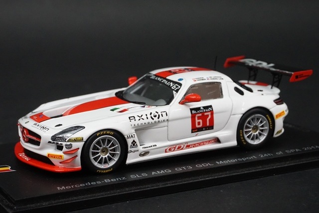 1/43 スパーク SB083 メルセデス SLS AMG GT3 #67 24H SPA 2014 G.De