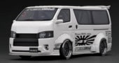���� IG2804 �����˥å�����ǥ�ʥ쥸��� 1/18 �ȥ西 T��S��D WORKS HIACE Pearl White ����ͽ�����140pc 