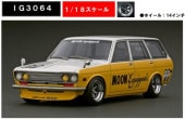  IG3064 Tarmac Works  ˥åǥ 1/18  Datsun Bluebird (510) Wagon Yellow / White